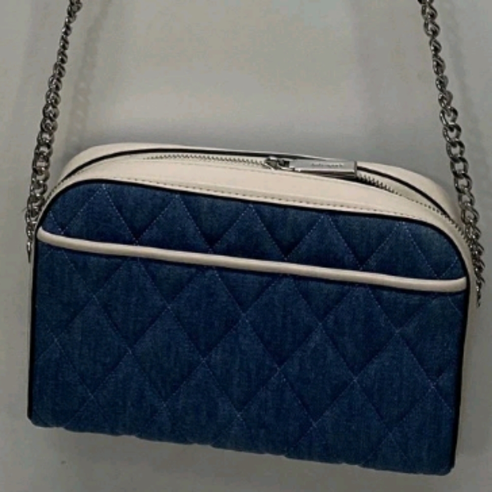 Kate Spade-Carey Denim Camera Crossbody Bag (Blue / White 💙🤍) - Picture 12 of 13